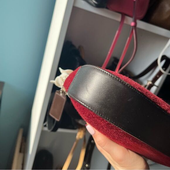 COACH Red Velvet Y2K Soho Hampton Hobo baguette Mini Bag 8142 Vintage - Picture 11 of 13